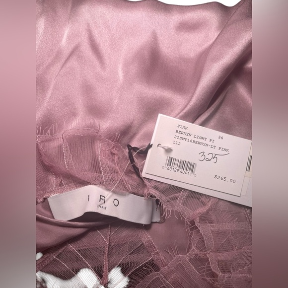 IRO New NWT Berwyn Silk Lace Trimmed Cami Purple Size 34 XS - Picture 7 of 7
